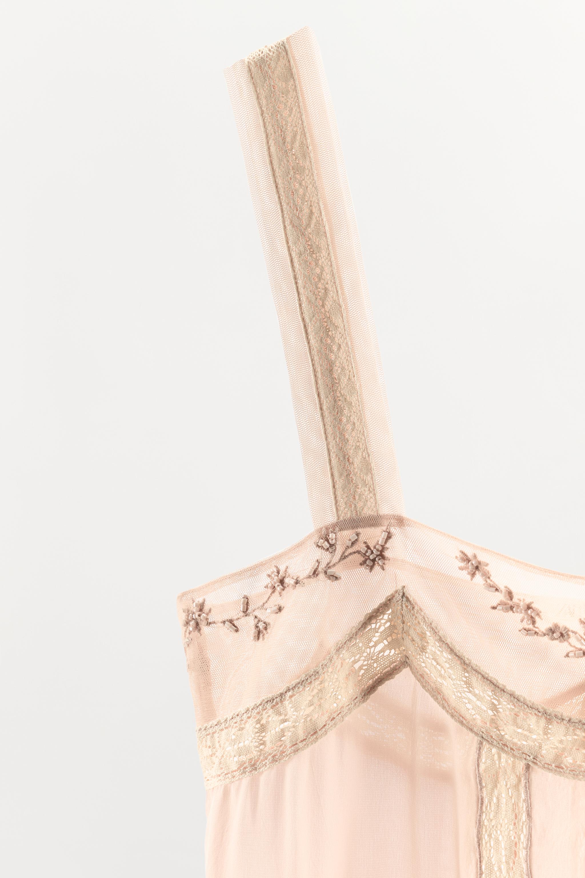 BEADED LACE COMBINATION TOP